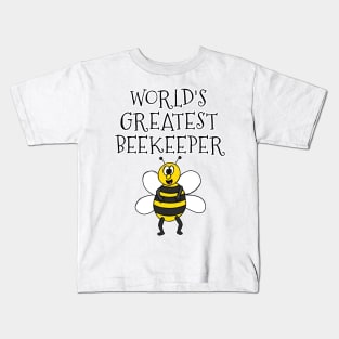 World's Greatest Beekeeper Bee Apiarist Funny Kids T-Shirt